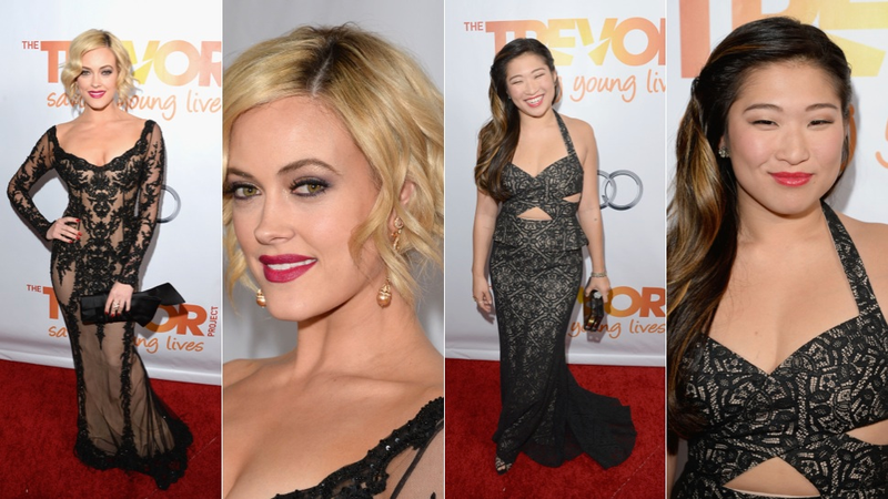 Illustration for article titled Shiny Hair, Bright Lips and Ugly Dresses at the Trevor Project Event